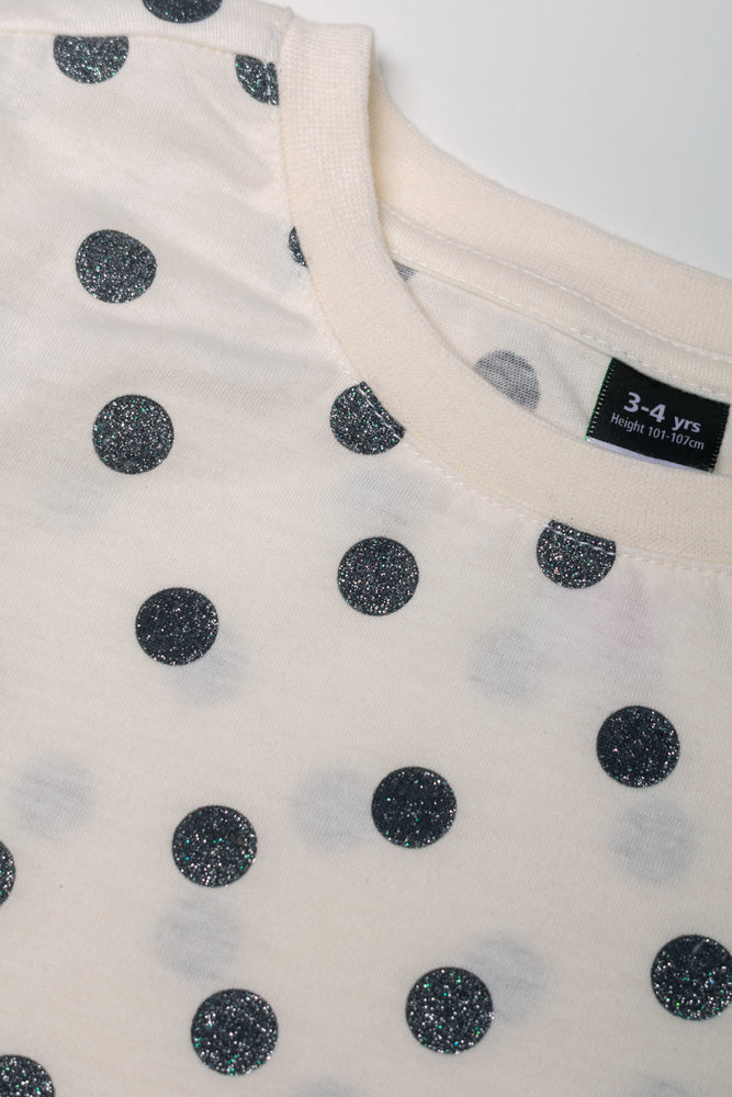 Spot Pinafore Set Black (3)