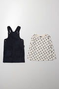 Spot Pinafore Set Black (4)