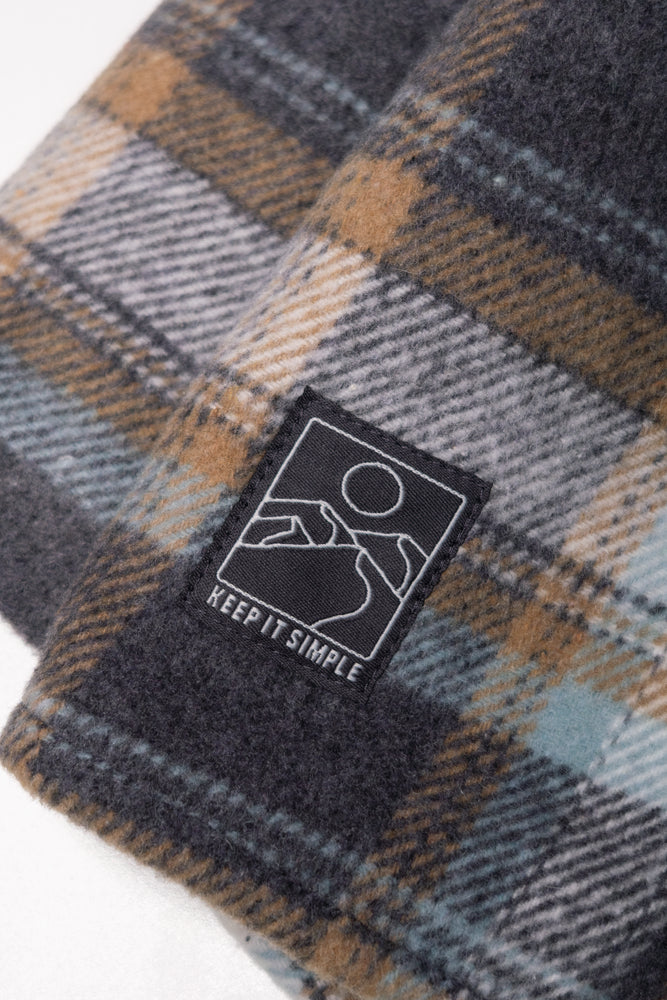 Hooded Check Shacket Grey And Blue (2)