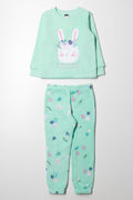 Fleece Bunny Pyjamas Green