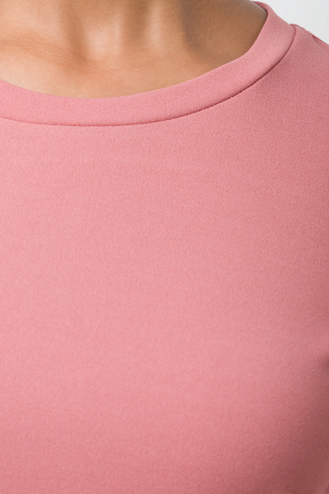 Long Sleeve Bodycon Dress Pink (3)