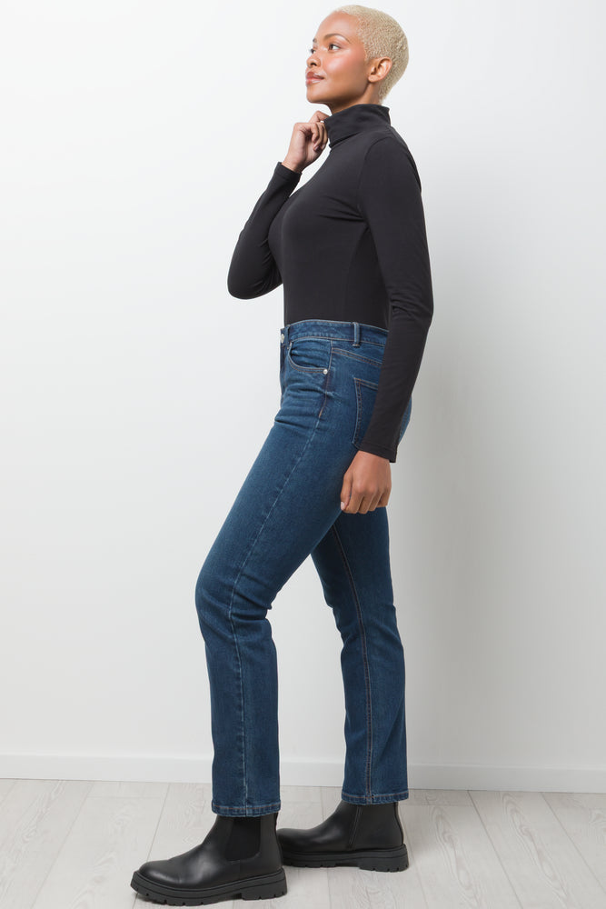 Long Sleeve Poloneck Black