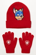Paw Patrol Beanie And Gloves Set Red