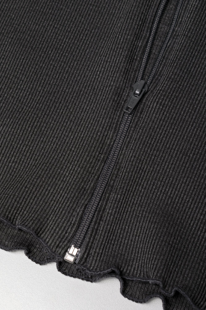 Hooded Zip Through Tracktop Dark Grey