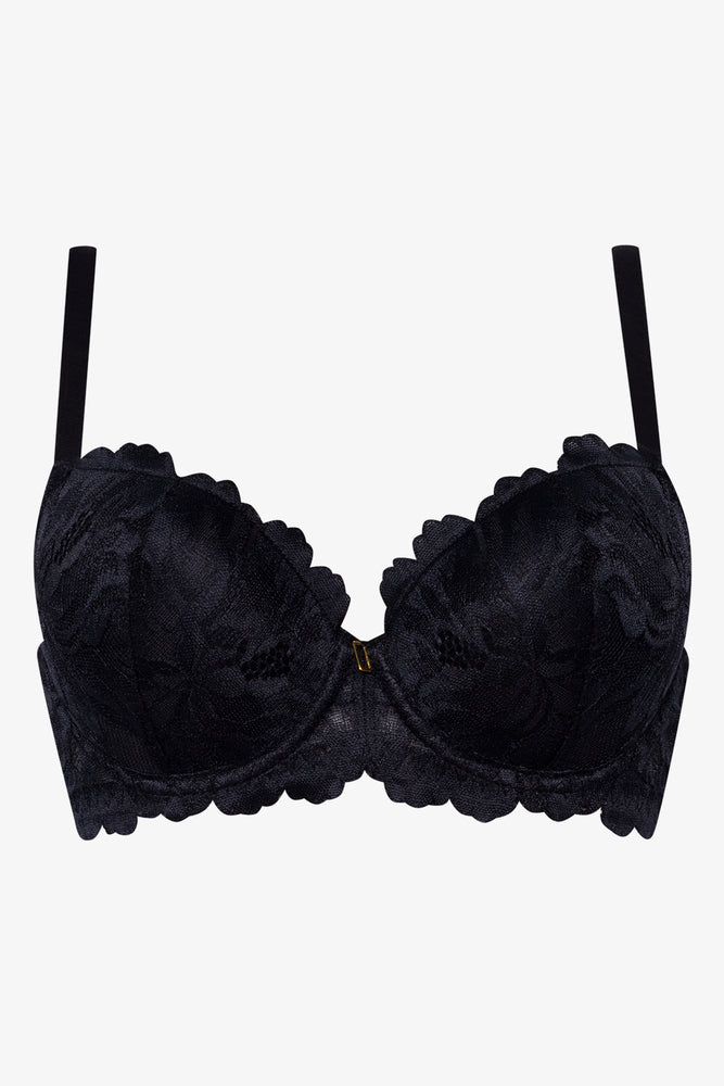 2 Pack Lace Balconette Bra Natural And Black