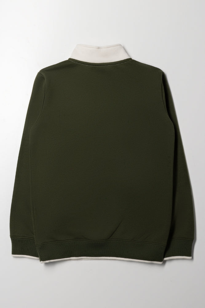 Baseball Quarter Zip Tracktop Green (2)