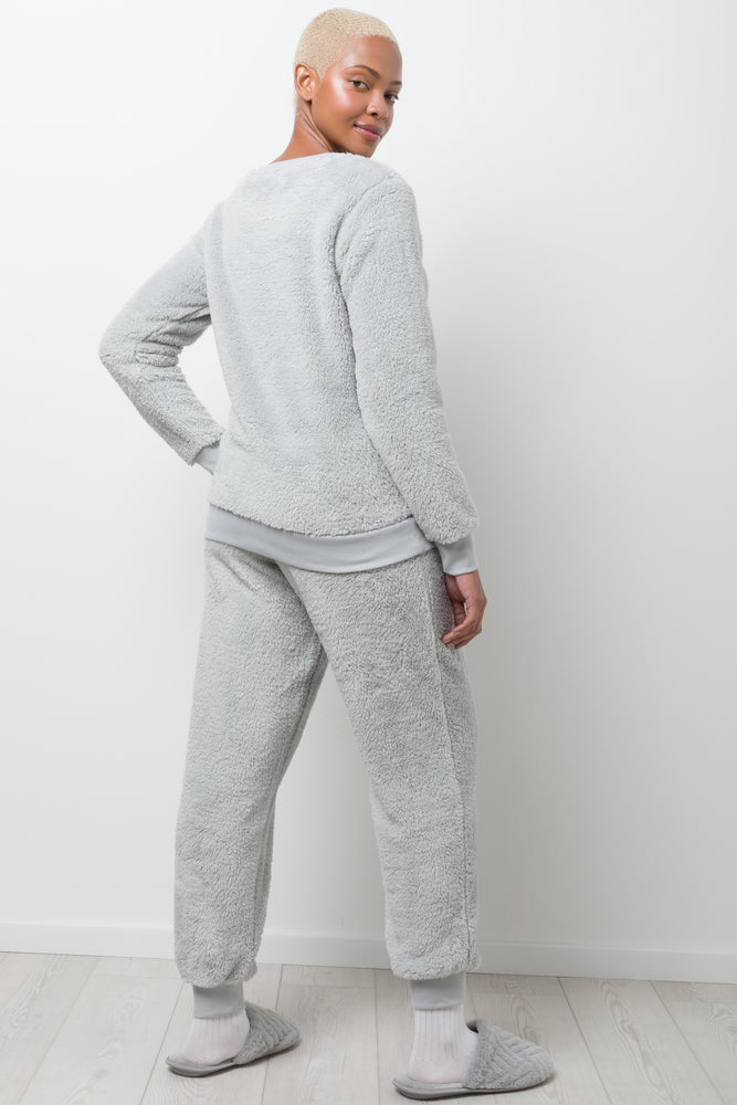Barely Awake Need Coffee Pyjamas Light Grey (2)