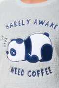 Barely Awake Need Coffee Pyjamas Light Grey (3)