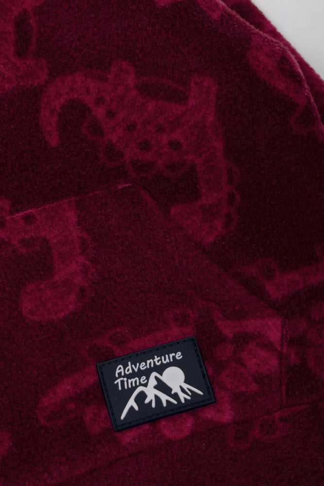 Dinosaur Hoodie Burgundy (1)