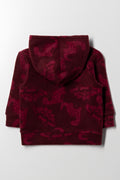 Dinosaur Hoodie Burgundy (2)
