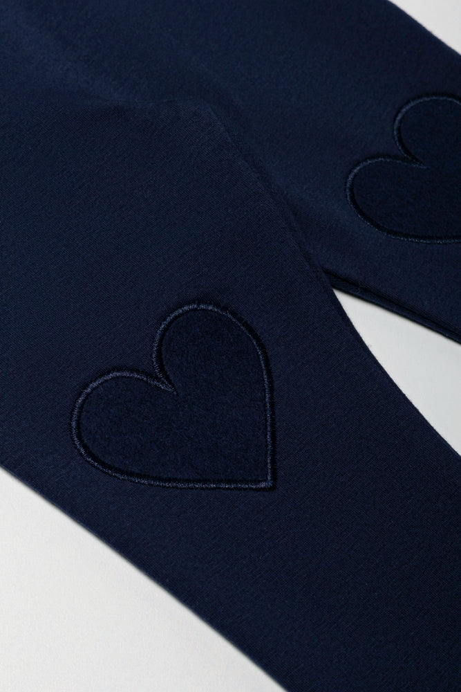 Heart Leggings Navy