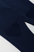 Heart Leggings Navy (1)