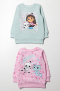 Gabby's Dollhouse 2 Pack Tracktops Light Green And Pink