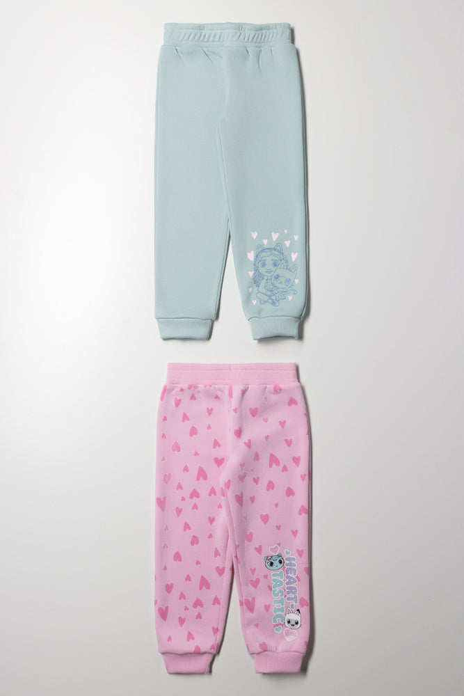 Gabby's Dollhouse 2 Pack Trackpants Light Green And Pink