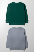 Garfield 2 Pack Crew Neck Tracktops Green And Grey (3)