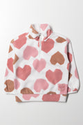 Heart Polar Fleece Tracktop Pink