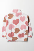 Heart Polar Fleece Tracktop Pink (3)