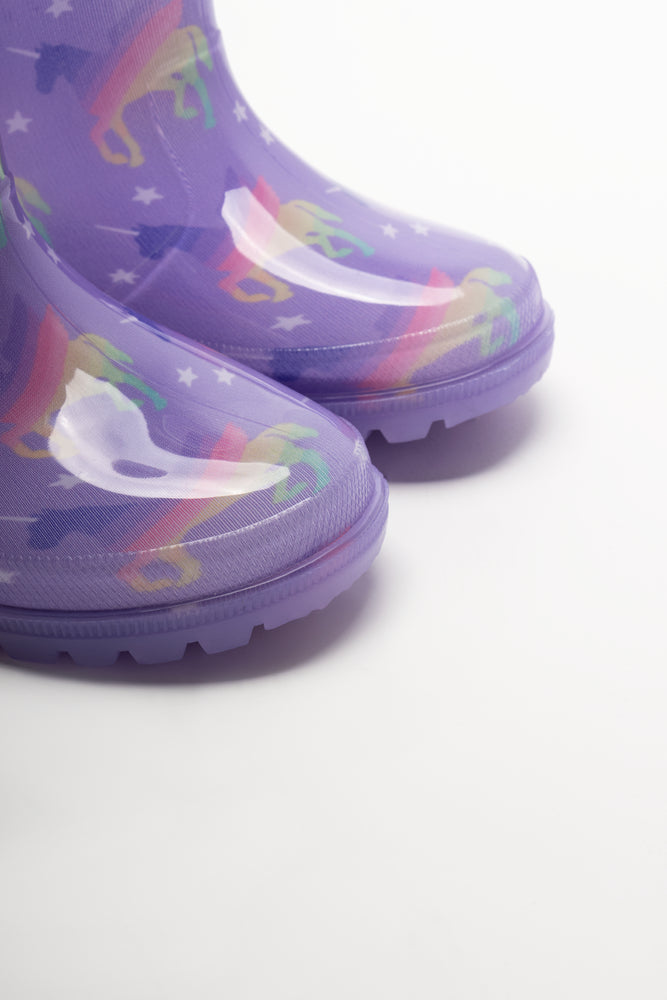Unicorn Rainboots Purple (2)