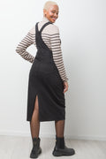 Denim Dungaree Dress Black (2)