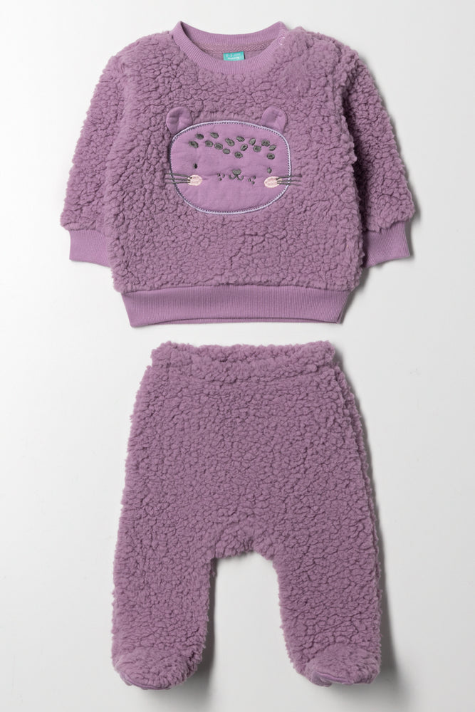 Cheetah Shaggy Set Purple