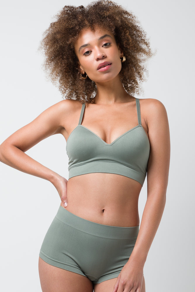 Seamfree Bralette Green