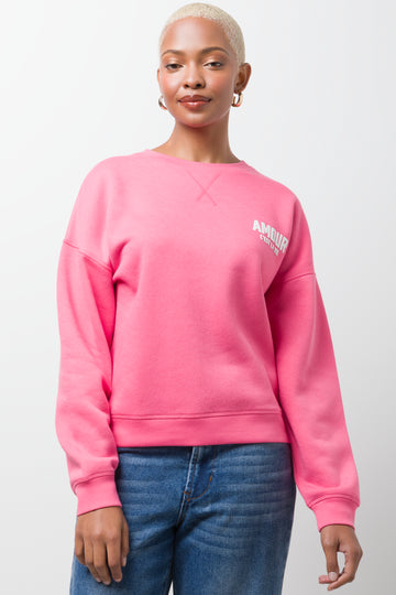Amour C'est La Vie Crew Neck Tracktop Pink