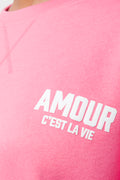 Amour C'est La Vie Crew Neck Tracktop Pink (3)
