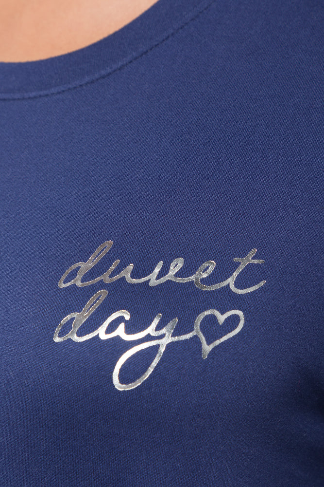 2 Pack Duvet Days Long Sleeve Sleepshirts Blue (3)