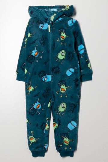 Monster Onesie Blue