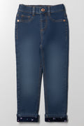 Lined Cuff Denim Jean Blue