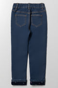 Lined Cuff Denim Jean Blue (3)