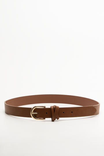 Cross Strap Loop Belt Natural