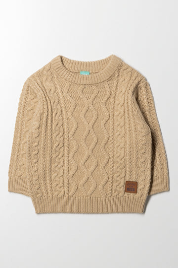 Cable Knit Jersey Natural