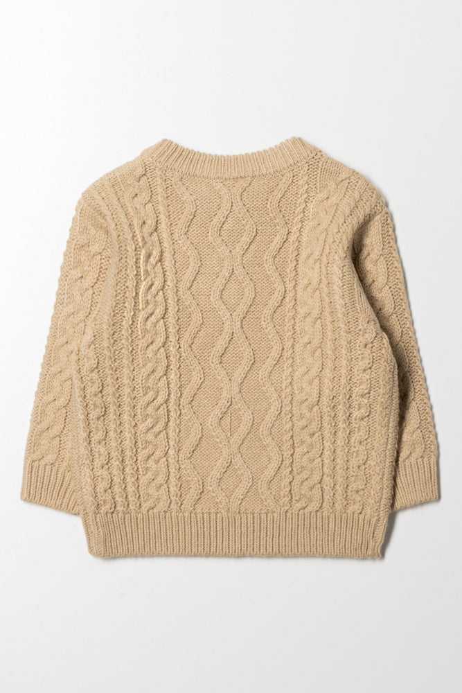 Cable Knit Jersey Natural (2)