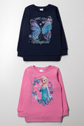 Frozen 2 Pack Tracktops Pink And Navy
