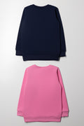 Frozen 2 Pack Tracktops Pink And Navy (3)