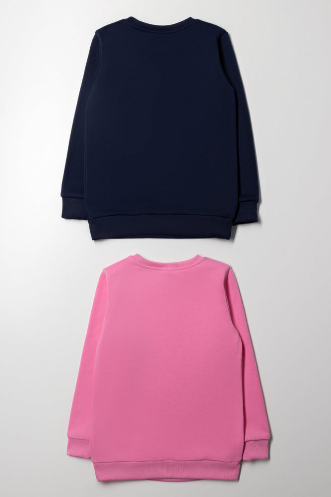 Frozen 2 Pack Tracktops Pink And Navy (3)