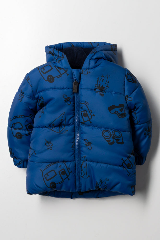 Transport Quilted Puffer Jacket Blue