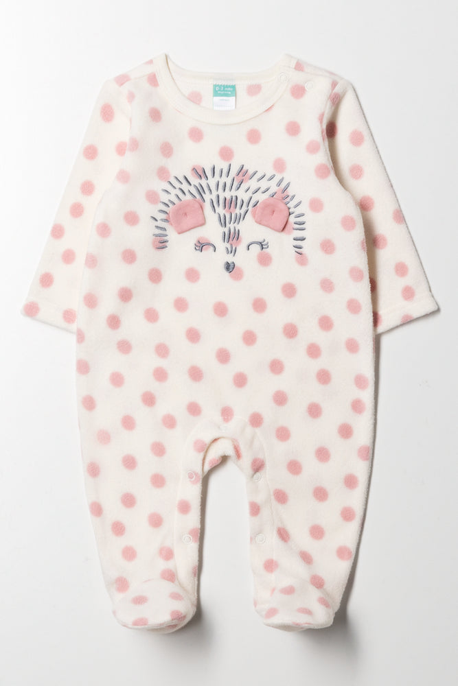 Hedgehog Babygrow Pink