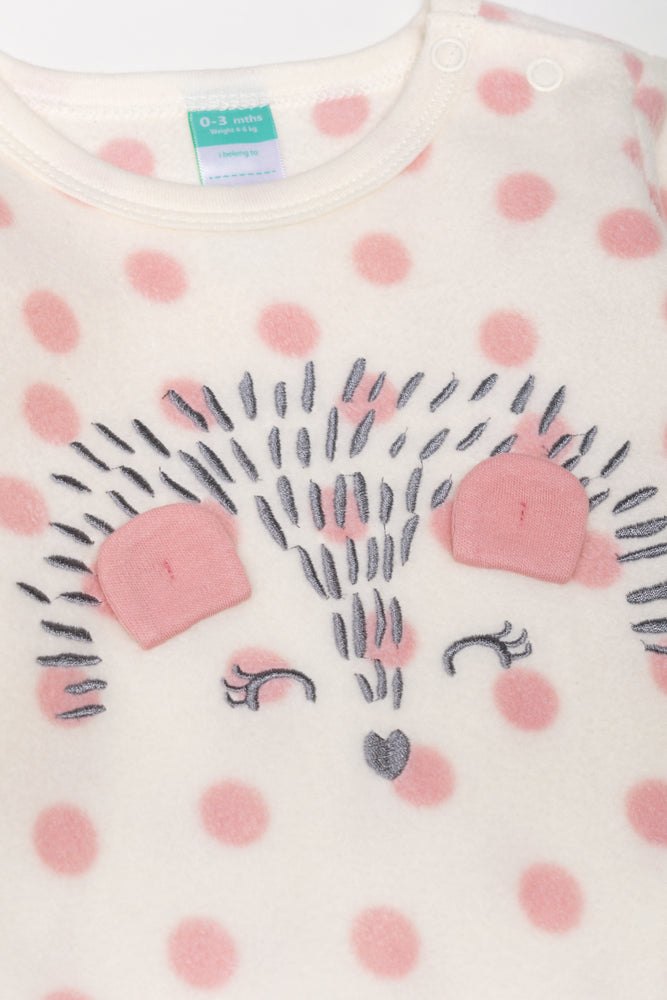 Hedgehog Babygrow Pink