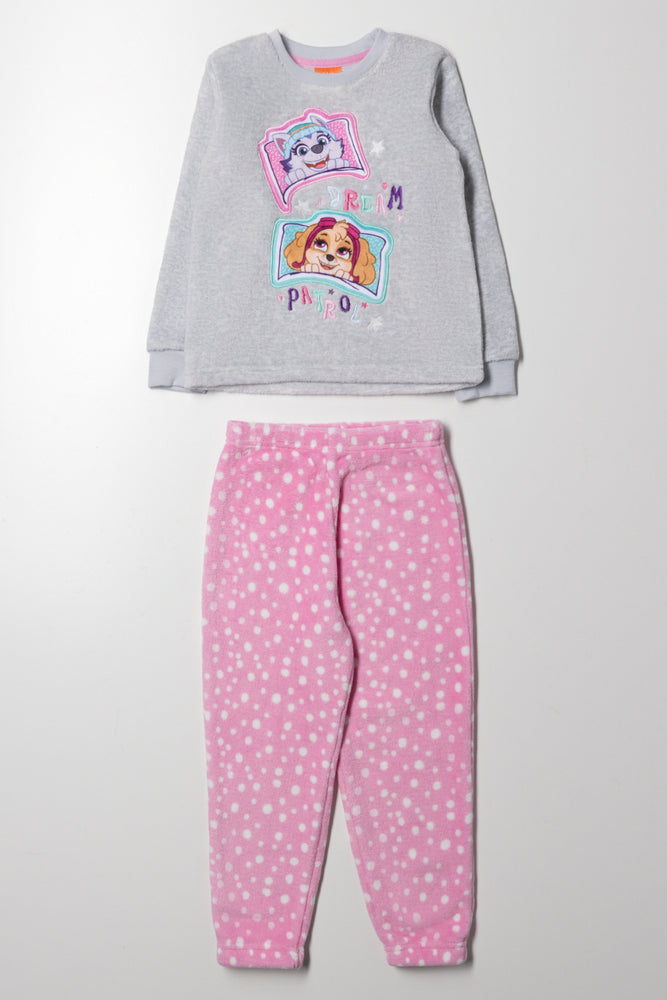 Paw Patrol Fleece Pyjamas Pink And Grey