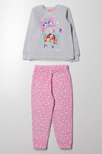 Paw Patrol Fleece Pyjamas Pink And Grey