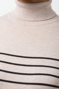 Stripe Long Sleeve Poloneck Natural (3)