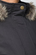 Parka Jacket With Fur Trim Black (3)