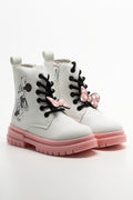 Minnie Mouse Lace Up Boots White