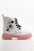 Minnie Mouse Lace Up Boots White (1)