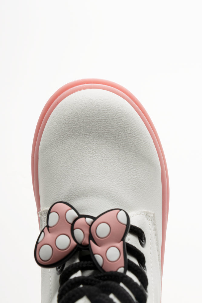 Minnie Mouse Lace Up Boots White (4)