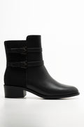 Double Buckle Boots Black (1)