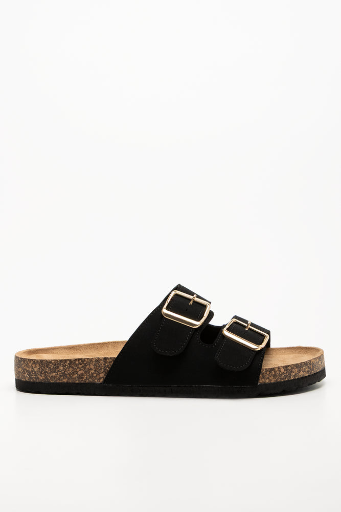 Double Strap Sandal Black
