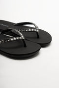 Diamante Flip Flops Black (2)